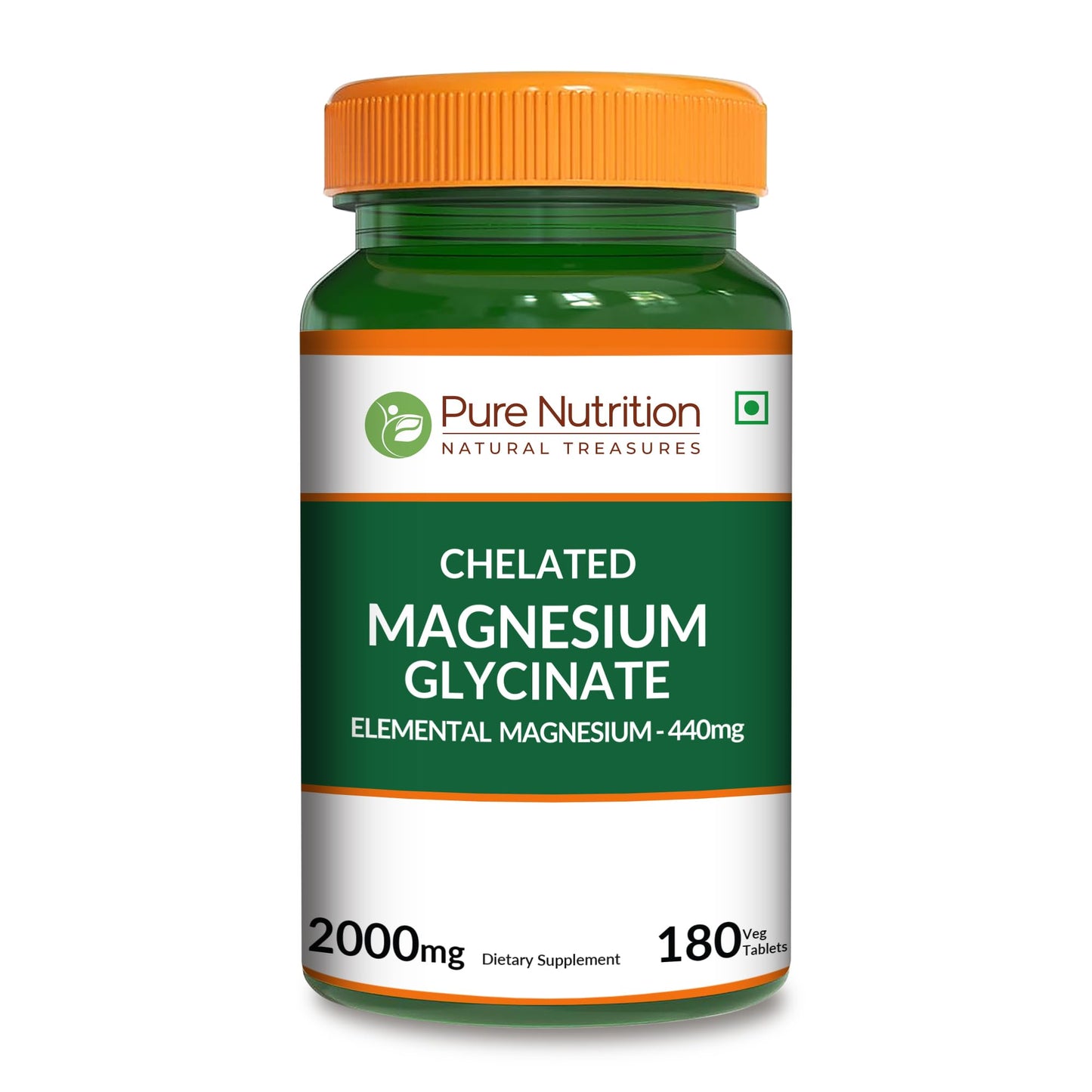 PURE NUTRITION NATURAL TREASURES MagG Chelated Magnesium Glycinate Tablet, 180 Tablets