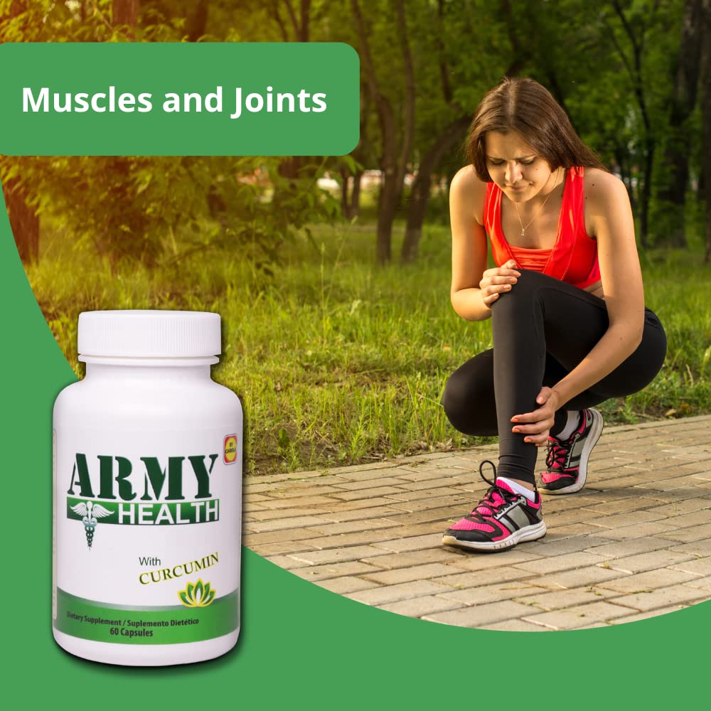 ARMY HEALTH Turmeric Curcumin Supplement Capsules 1 Capsule