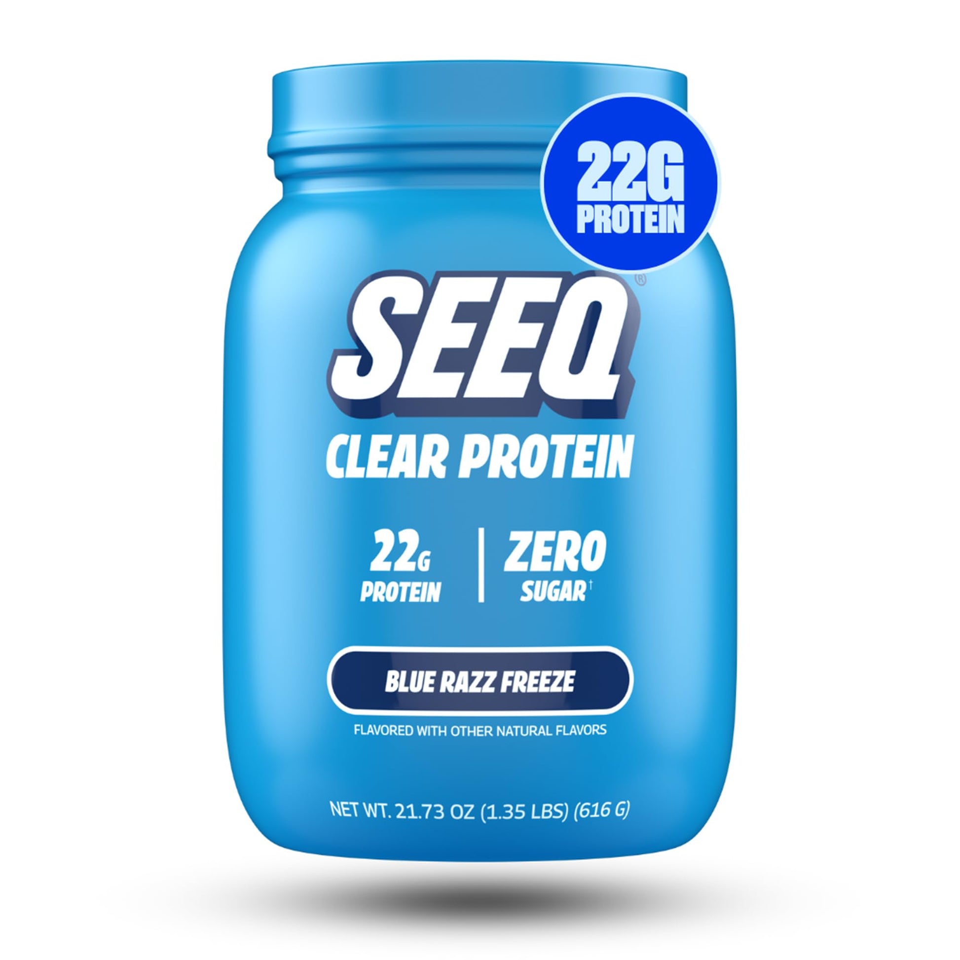 SEEQ Clear Protein Powder Blue Razz Freeze 22 Servings
