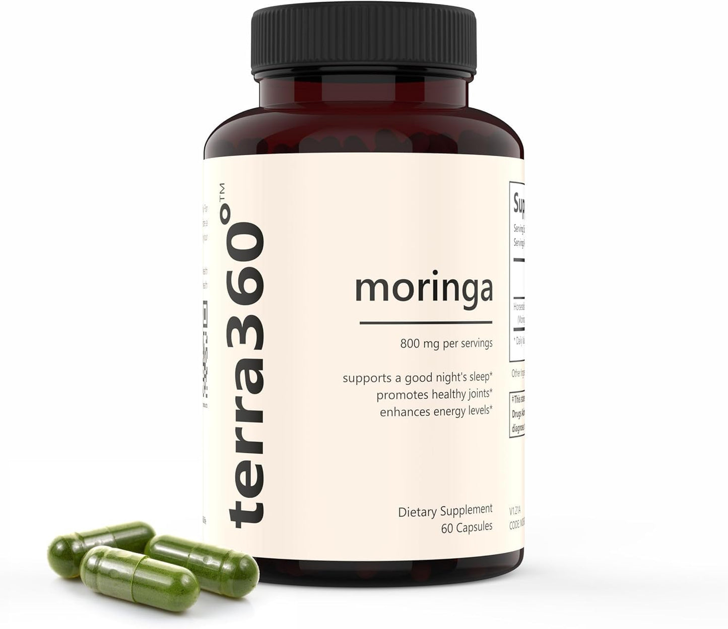 terra360° 800mg Moringa Capsules, 60 Capsules