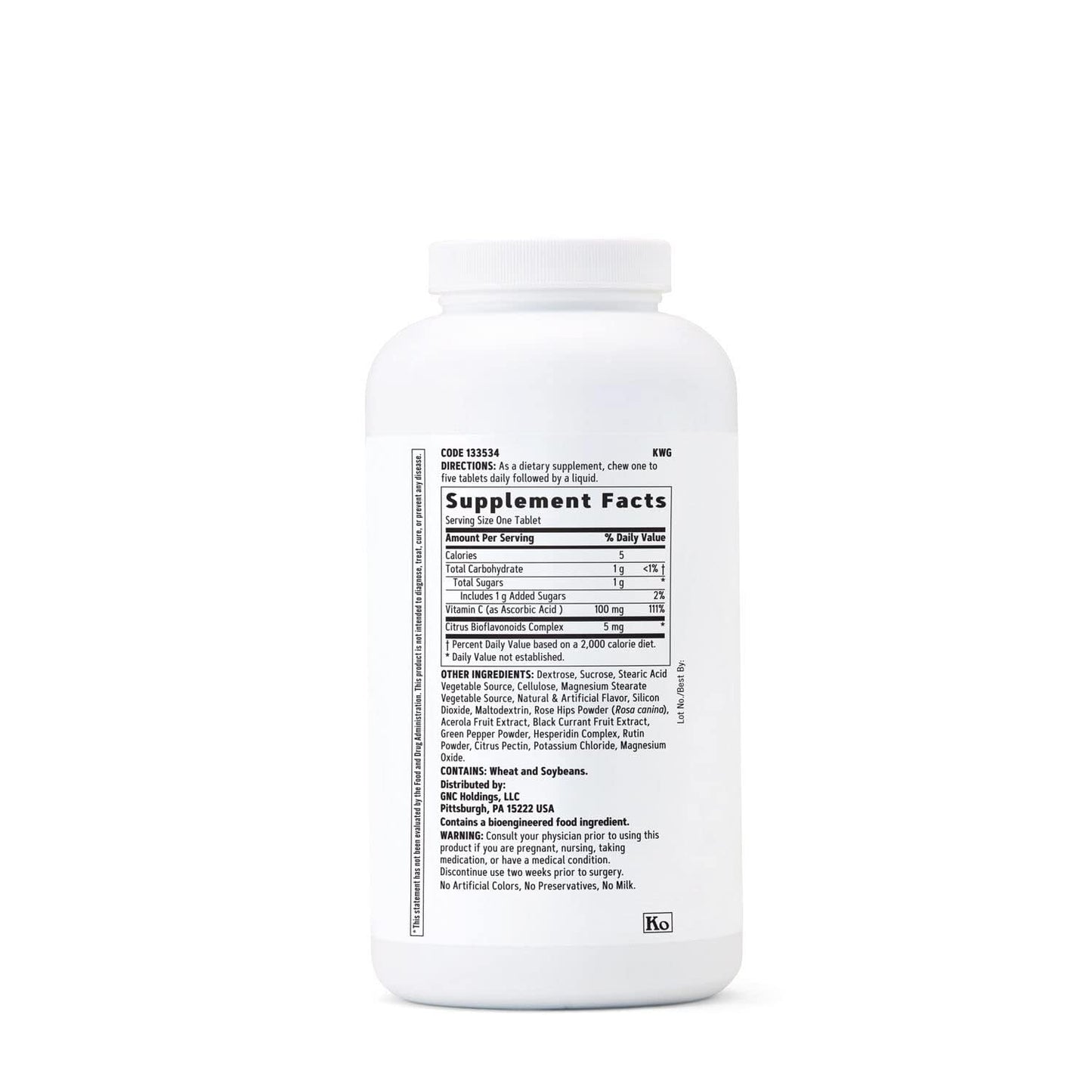 GNC Vitamin C 100mg Tablet, 360 Tablets