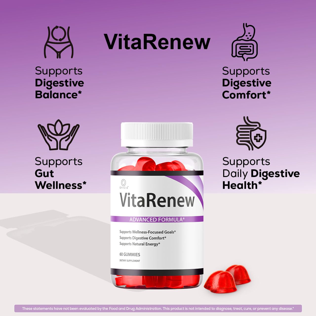 OVICIA VitaRenew Advanced Gummies Premium Formula, 300 Gummies
