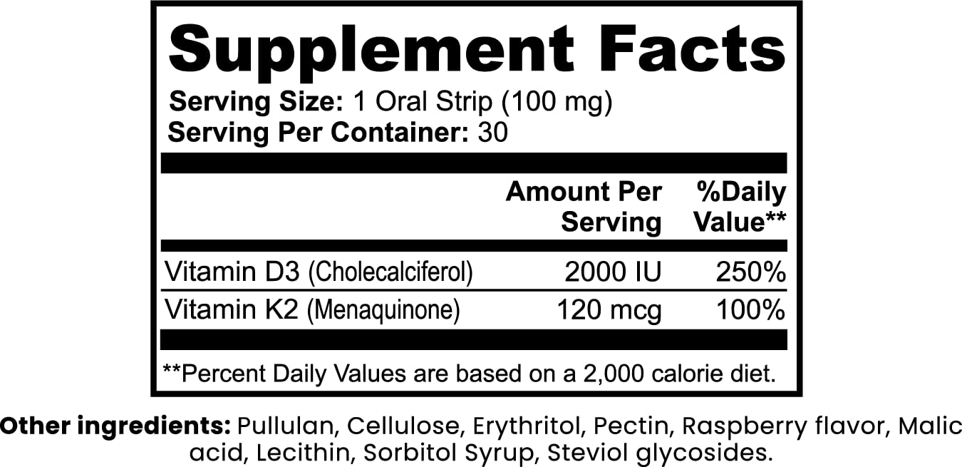 EXUVITAL Vitamin D3 + K2 Capsule 30 Count