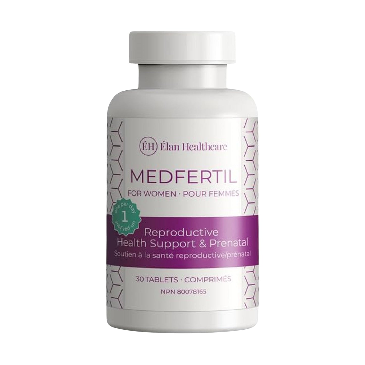 ÉLAN HEALTHCARE MedFertil Fertility Support Prenatal Vitamins with Iron, Myo Inositol, Folic Acid, Iodine, Biotin and B Vitamins, 30 Tablets