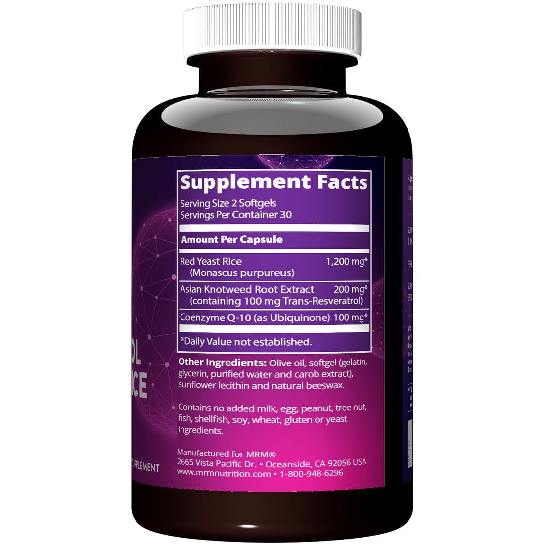 MRM CoQ-10 Resveratrol Red Yeast Rice Capsule 60 Count