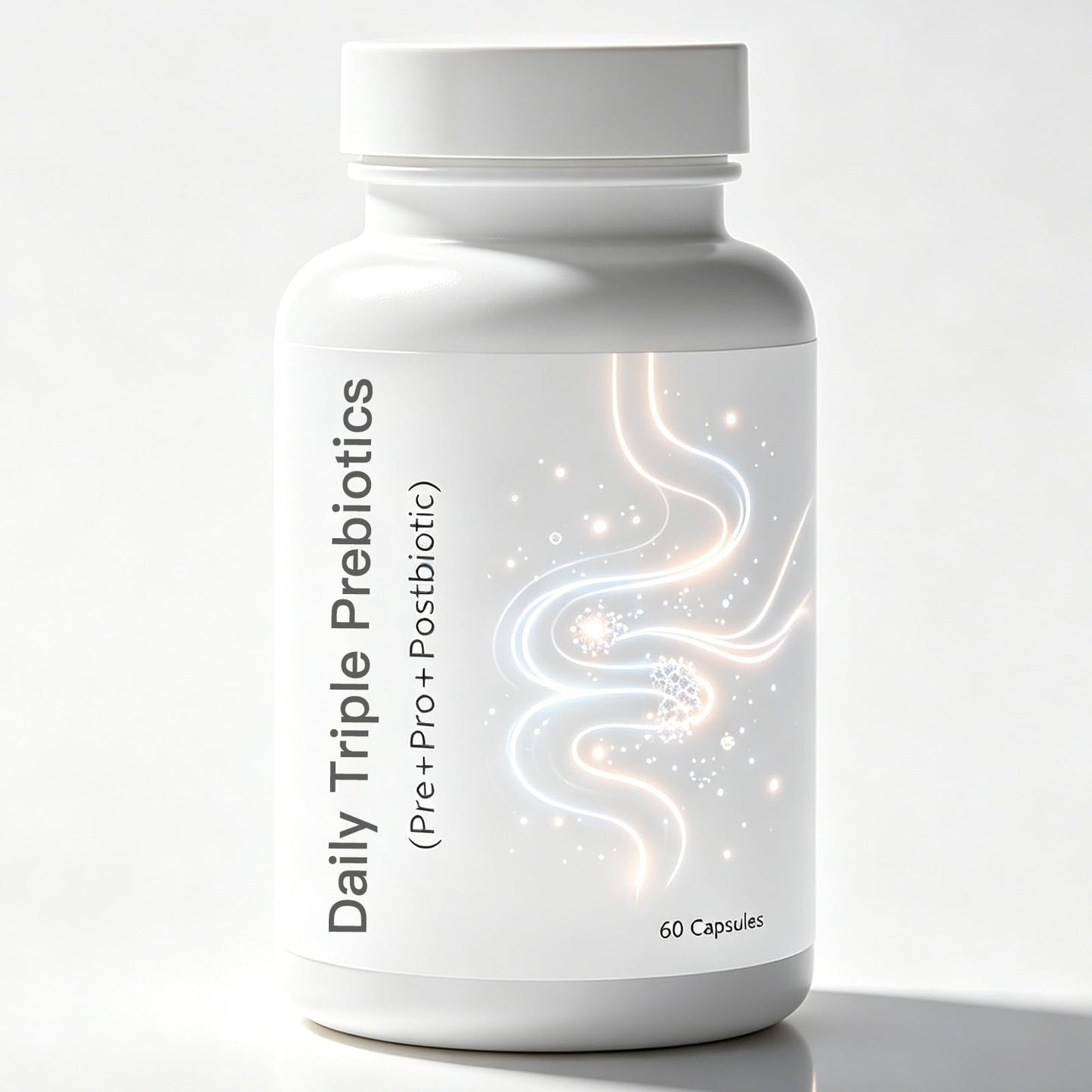 Guliqi Daily Digestive 3-in-1 (Pre + Pro + Postbiotic) Supplement, Daily Triple Prebiotics 60 Capsules