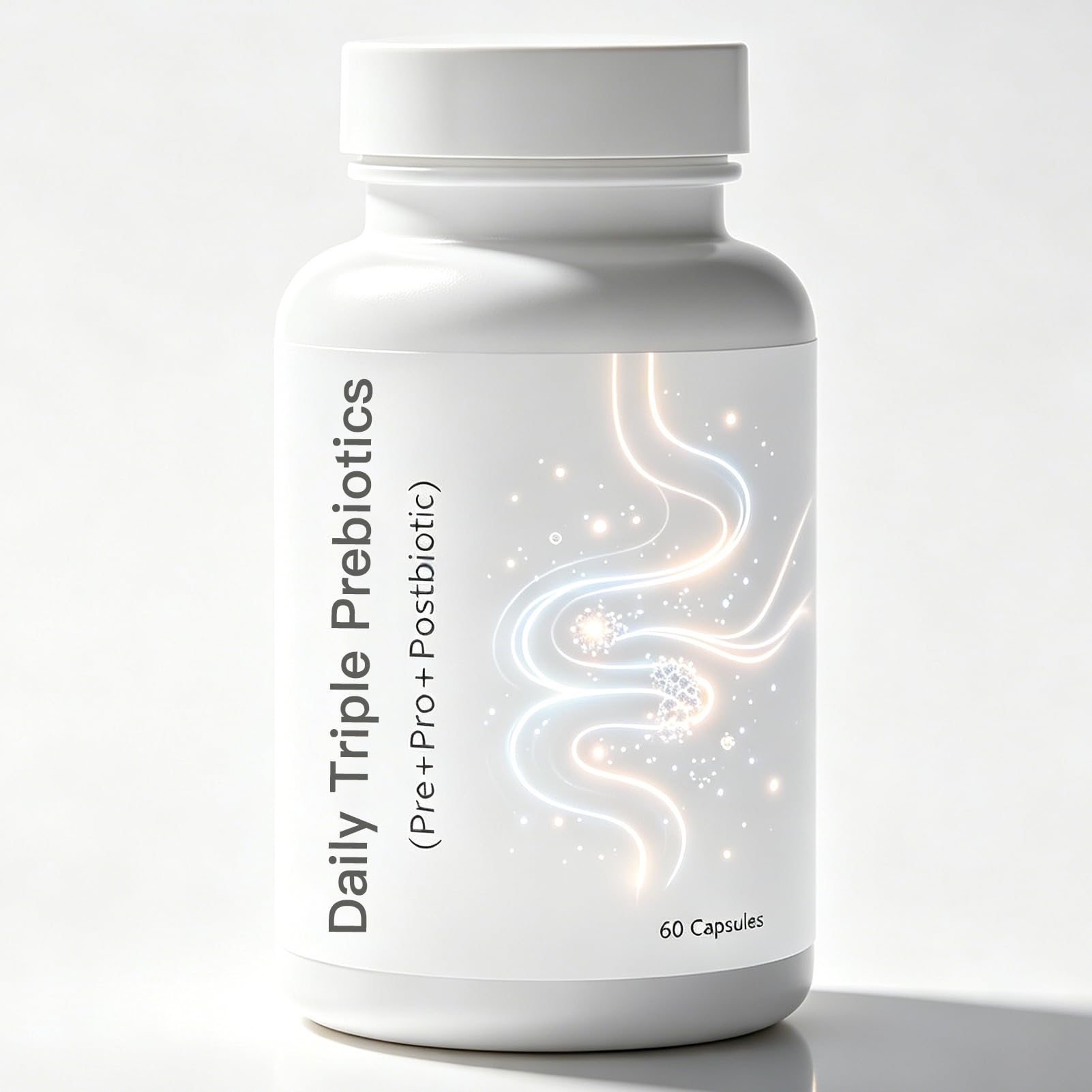 Guliqi Daily Digestive 3-in-1 (Pre + Pro + Postbiotic) Supplement, Daily Triple Prebiotics 60 Capsules