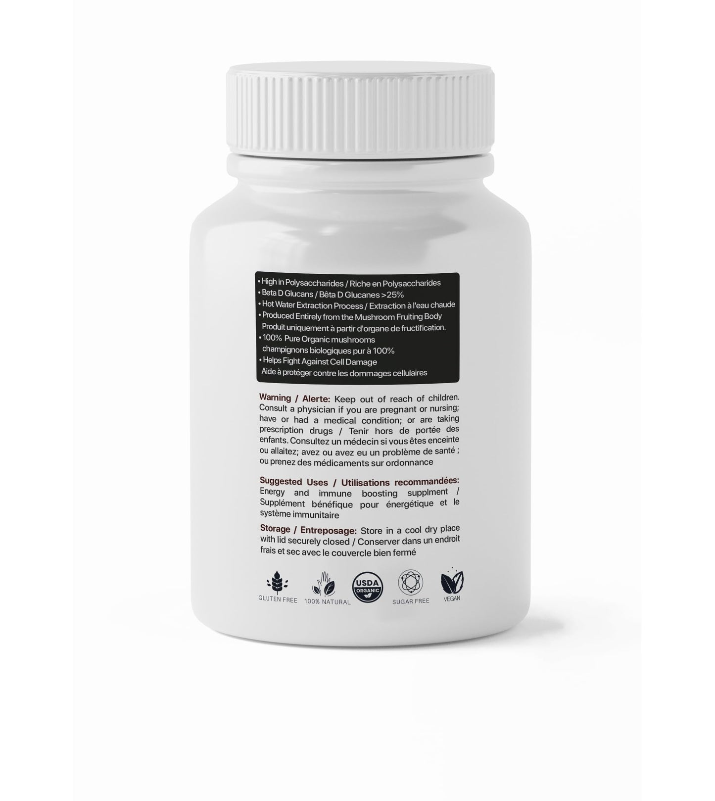 Pacific Rim Mushrooms Turkey Tail Supplement Capsules, 300 Count