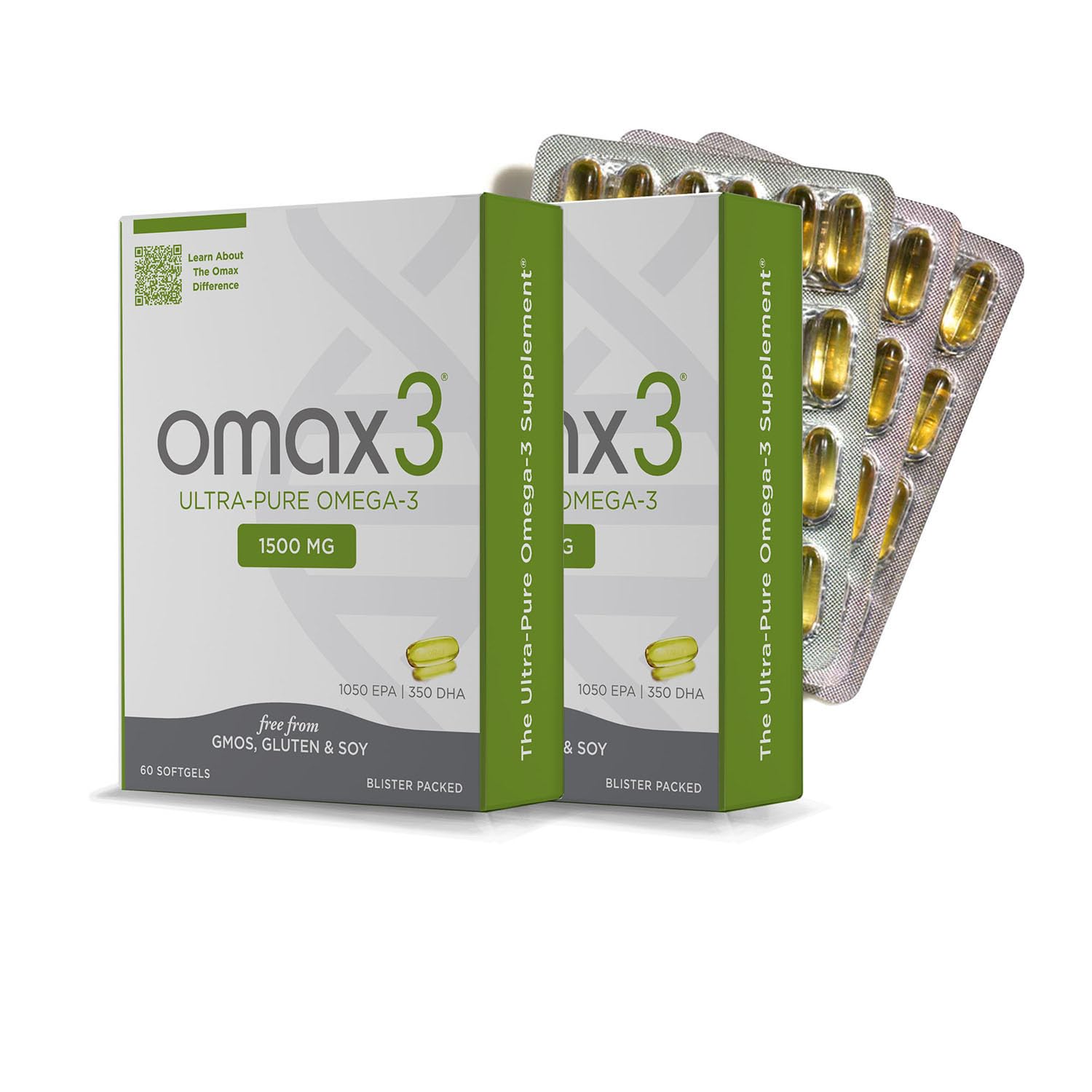 Omax3 Ultra-Pure Omega-3 Fish Oil Softgels, 120 Count