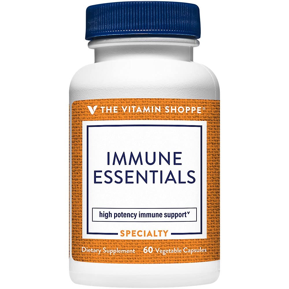 The Vitamin Shoppe Immune Essentials, C D3 Zinc Elderberry Vegetarian Capsules 1 Count