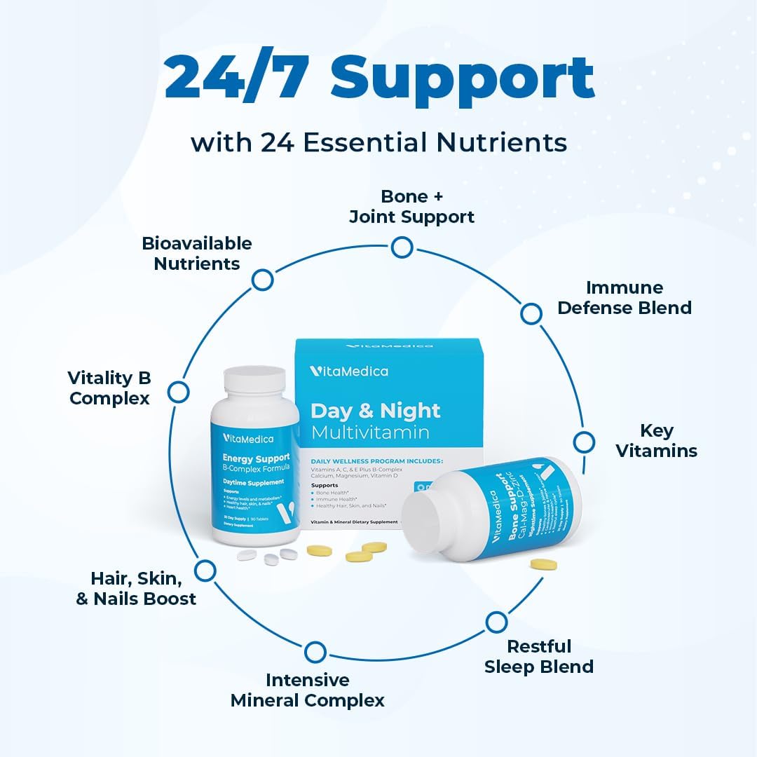VitaMedica Day & Night Multivitamin Routine Tablet, 2-Piece Set