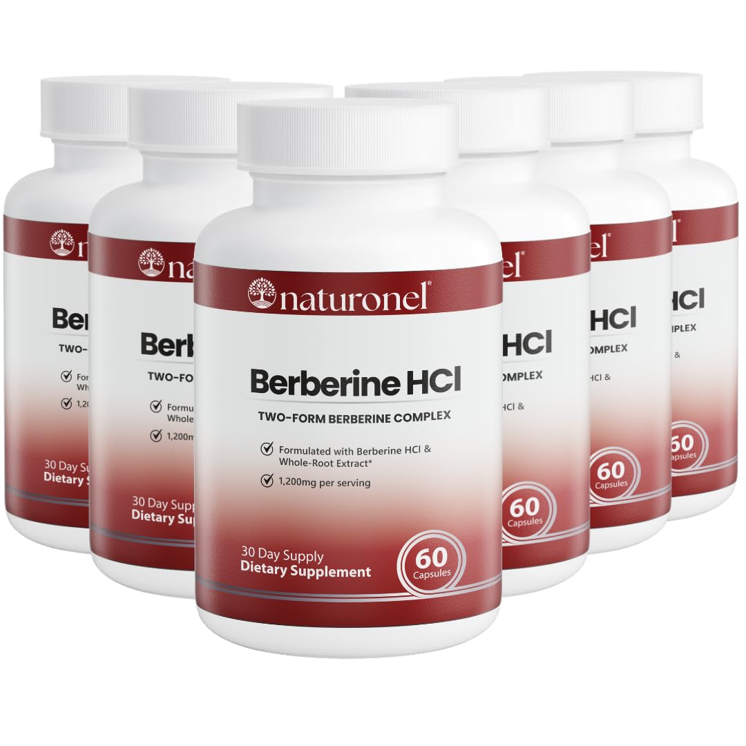 Naturonel Berberine HCl 1200mg Supplement Capsules, 360 Count