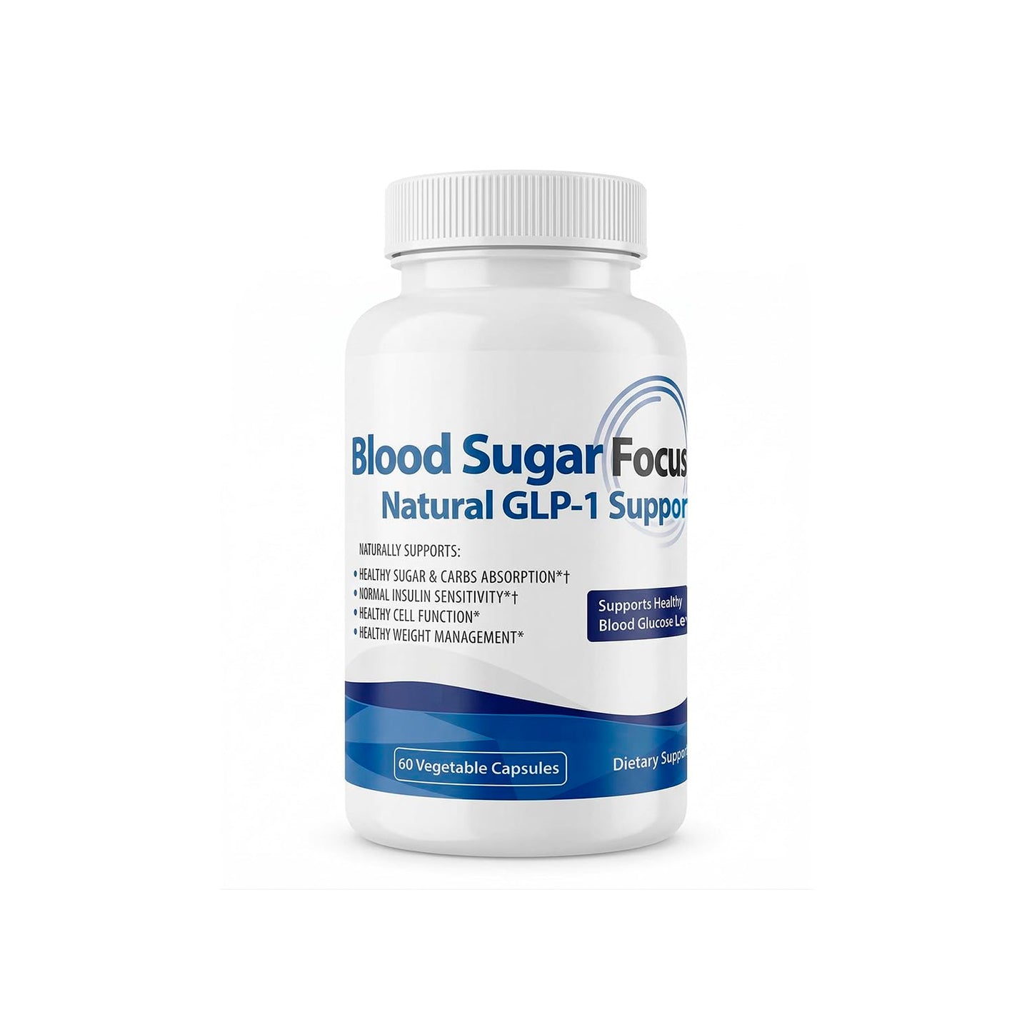 Health Focused JJ Smith Sugar Focus Glucose Support Complex for Cravings & Energy 60 Capsules