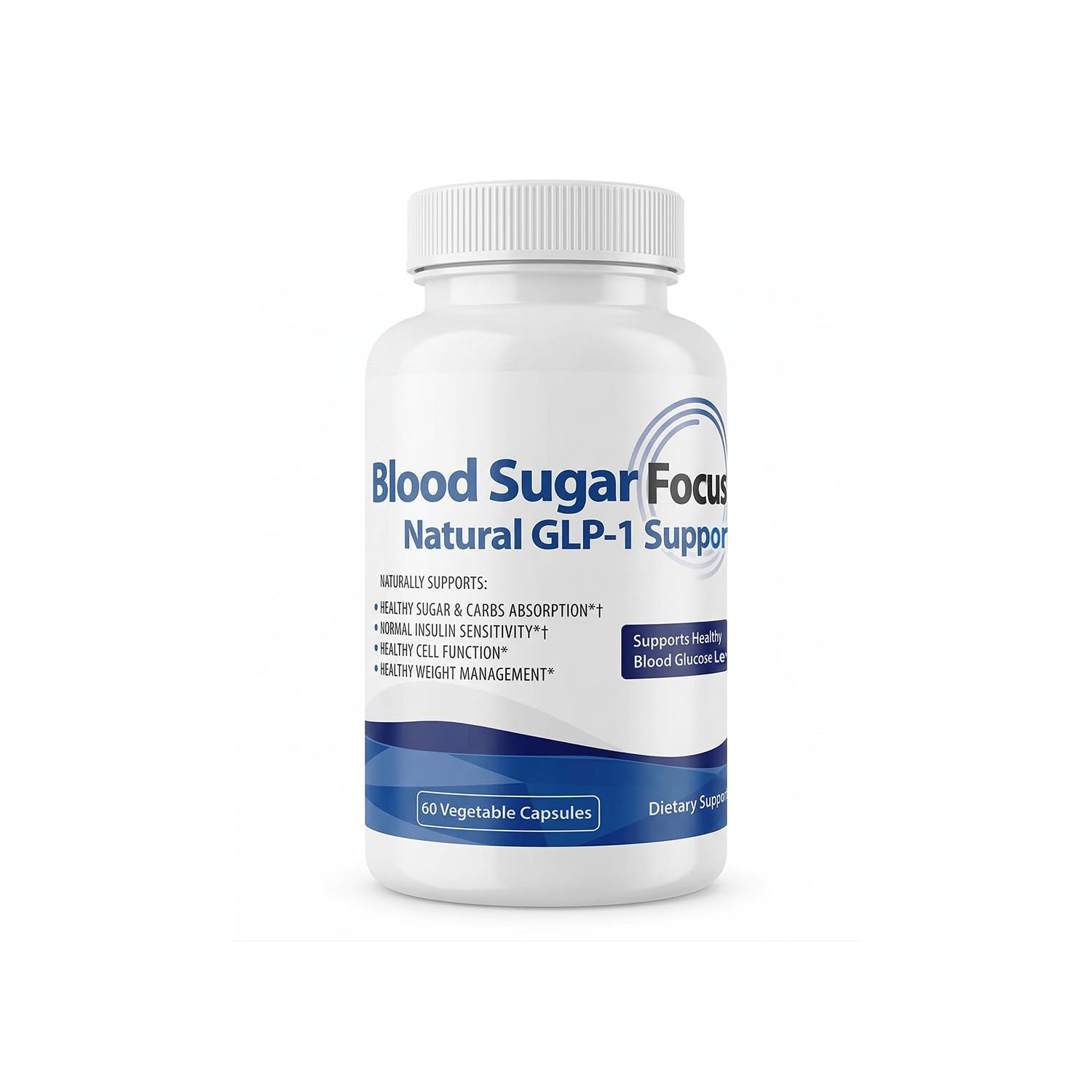 Health Focused JJ Smith Sugar Focus Glucose Support Complex for Cravings & Energy 60 Capsules