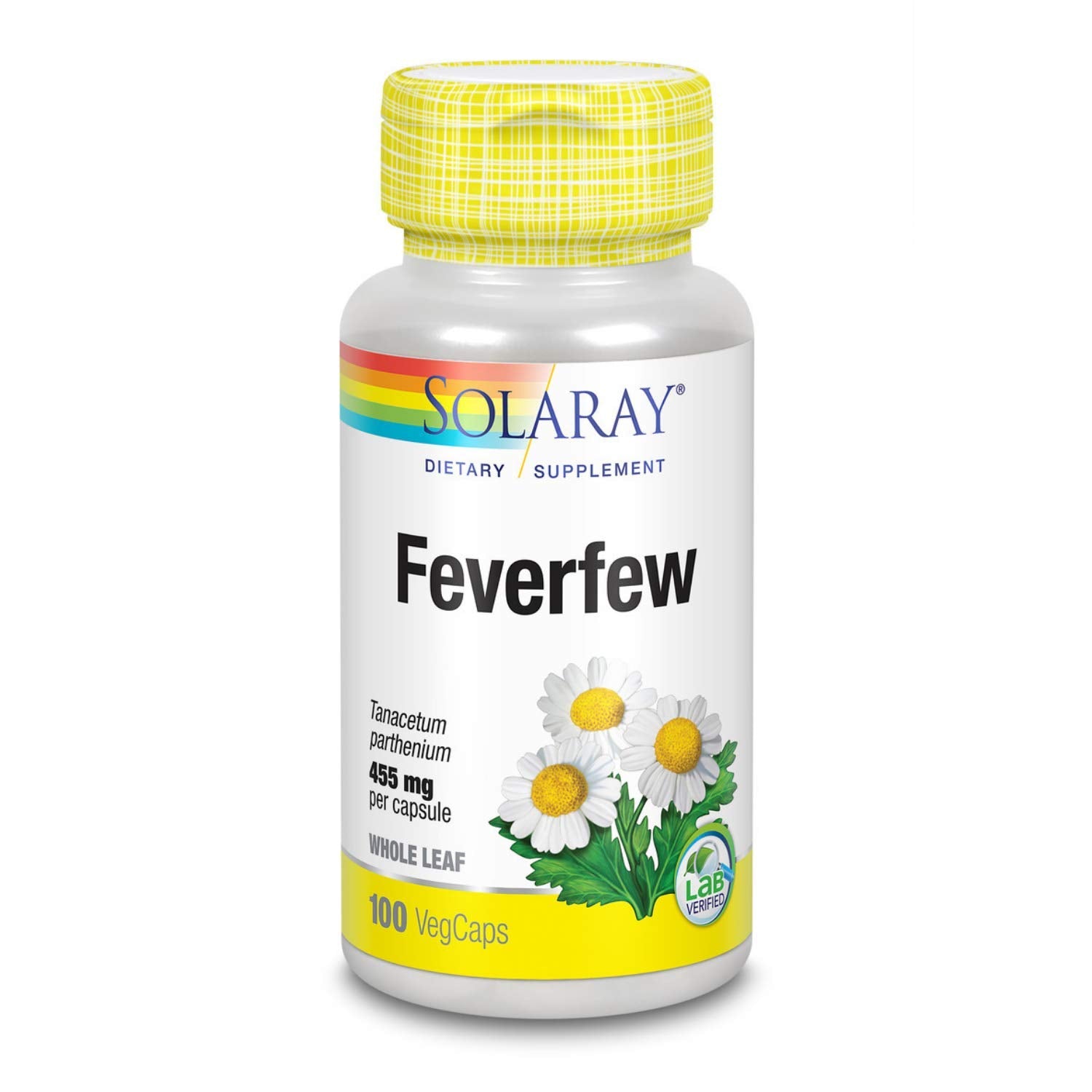 SOLARAY Feverfew Leaf 455mg Capsules 100