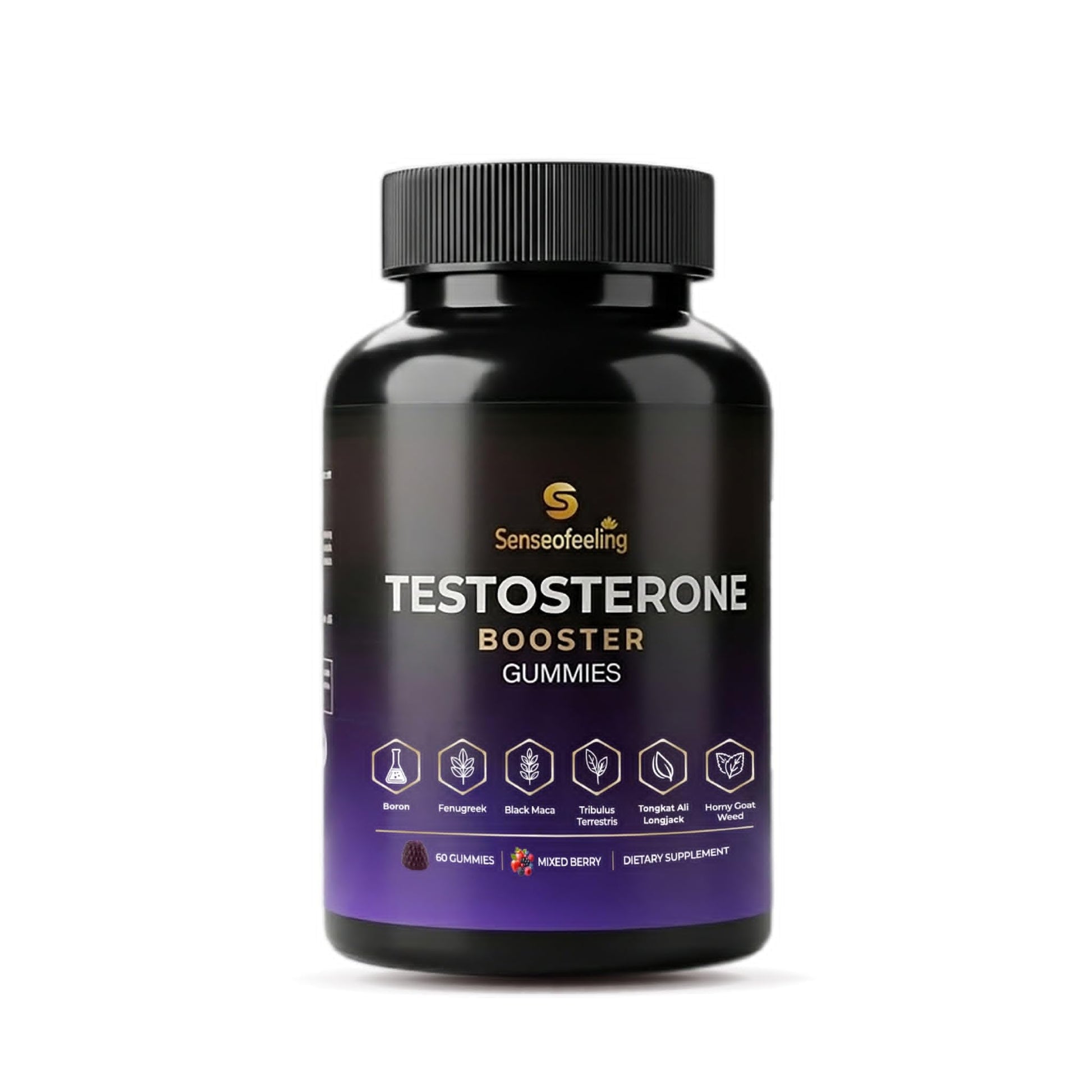 senseOfeeling Testosterone Booster Gummies 60 Count