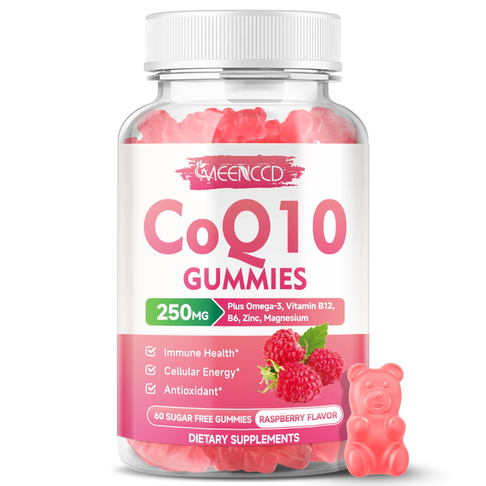 MEENCCD CoQ10 Gummies 250mg, 60 Count
