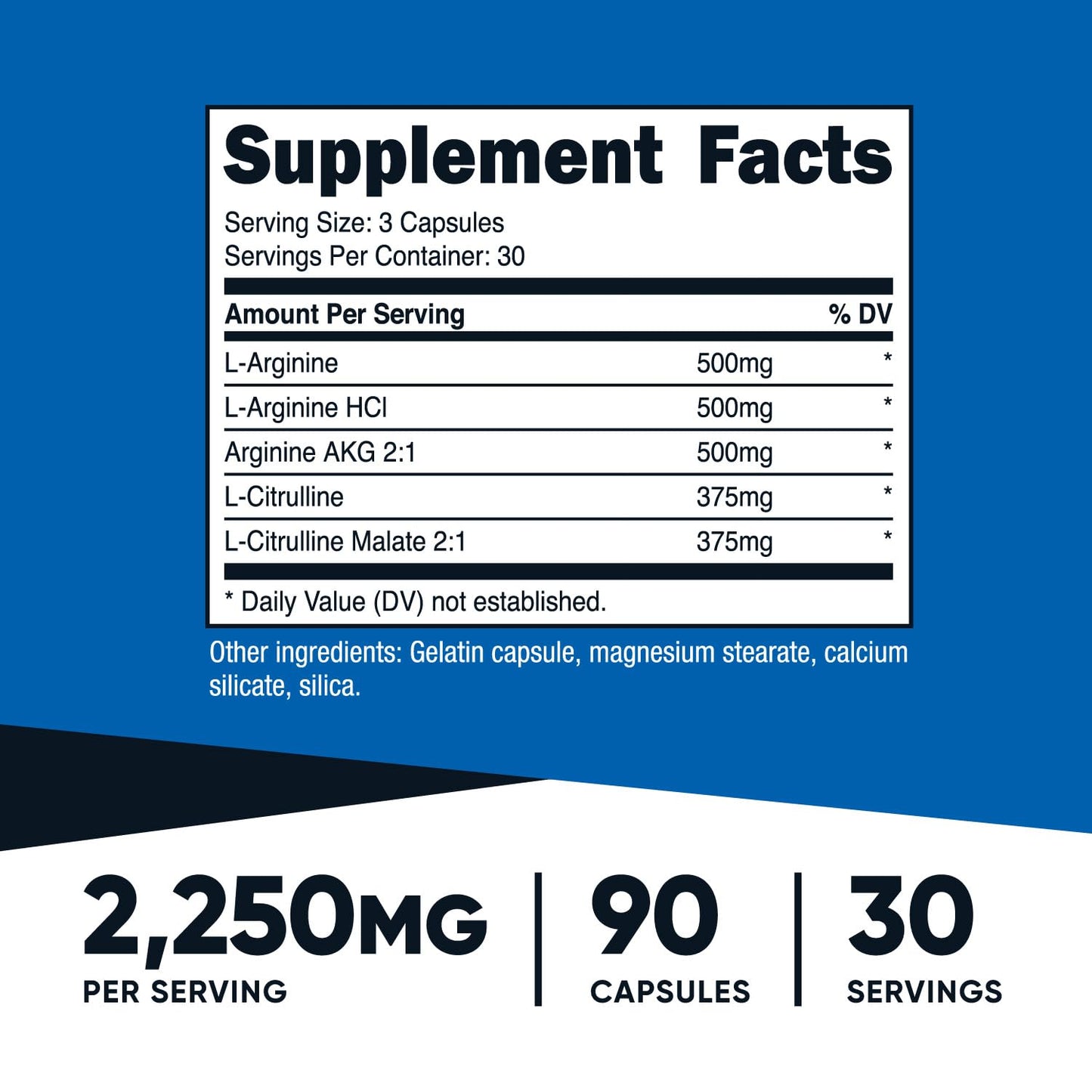 Nutricost Nitric Oxide Booster Capsule 90 Count