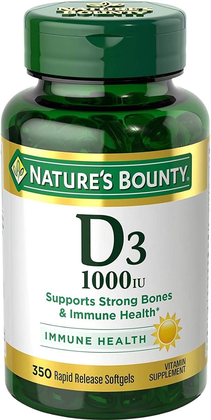 Nature's Bounty Vitamin D-1000 IU Dietary Supplement Liquid Softgels 700