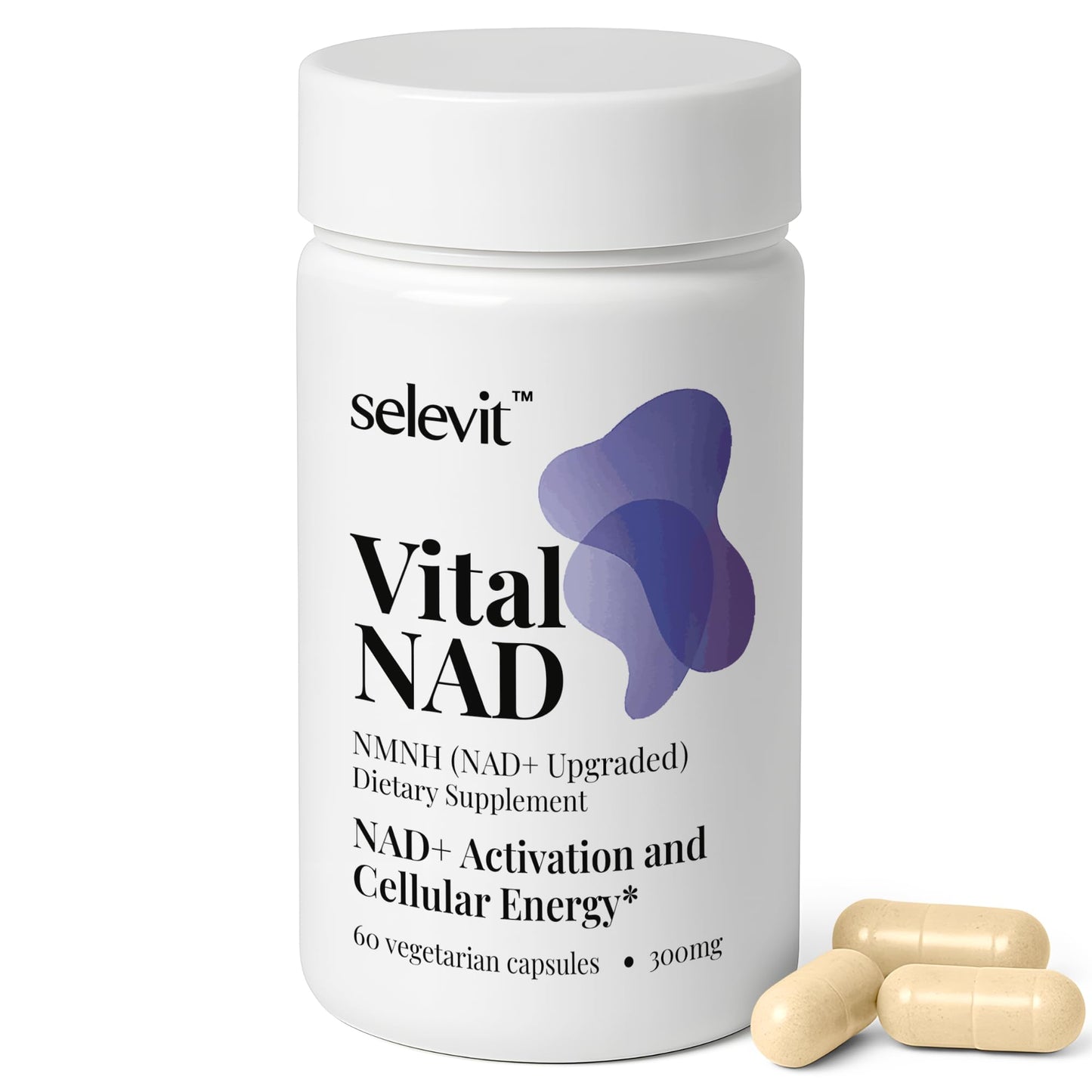 Selevit Vital NAD (NMNH) 300mg NAD+ Supplement Capsules, 60 Capsules