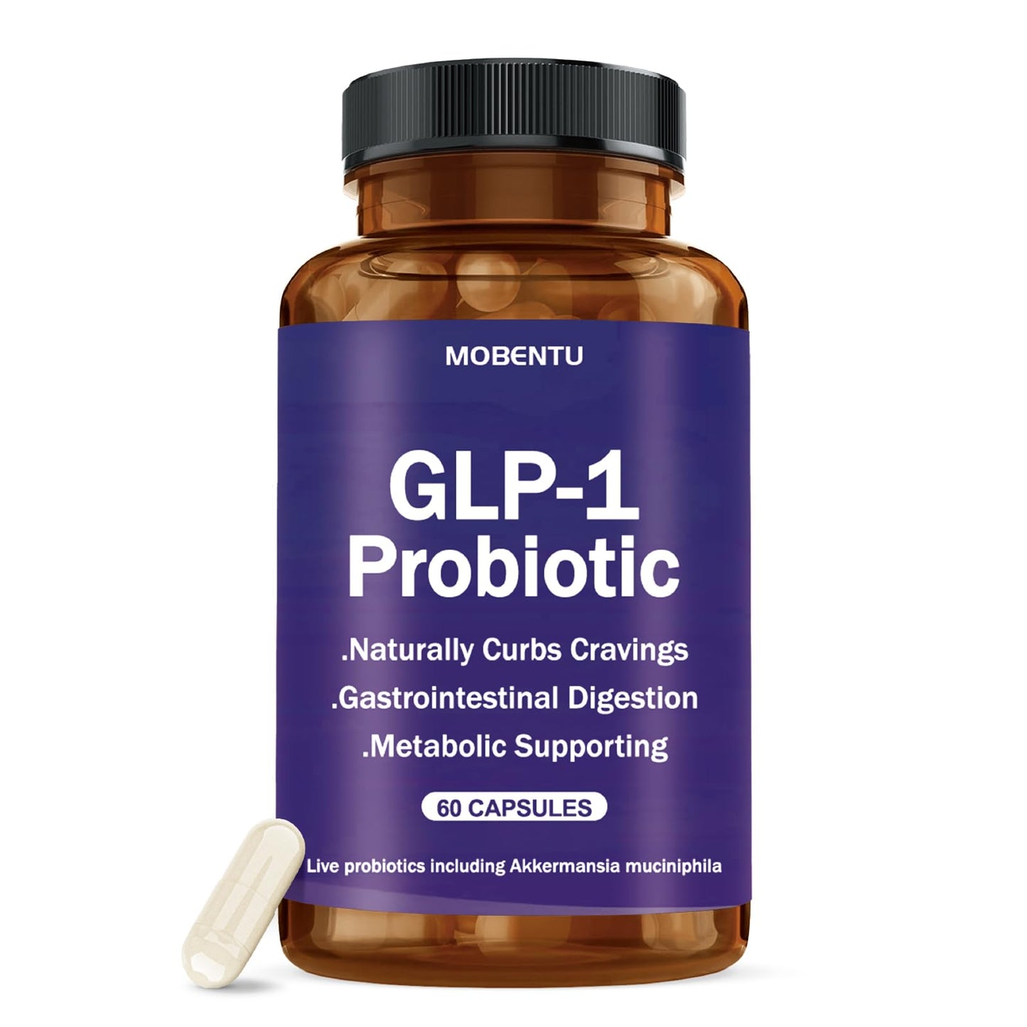 MOBENTU GLP-1 Probiotic with Akkermansia 60 Capsules