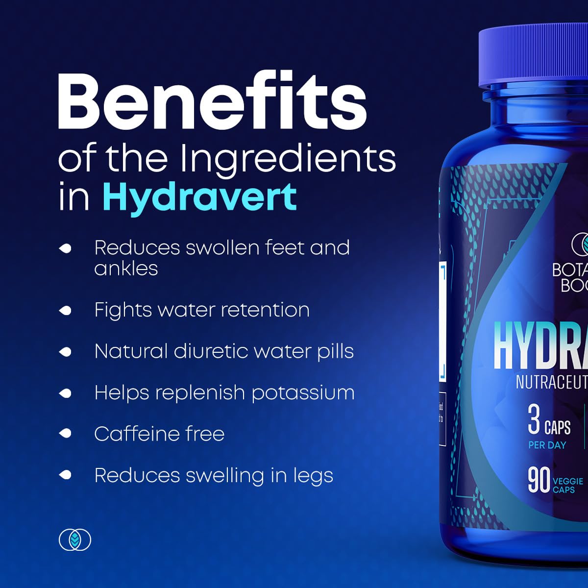 Botanic Boost Hydravert Diuretic Capsules 90 Count
