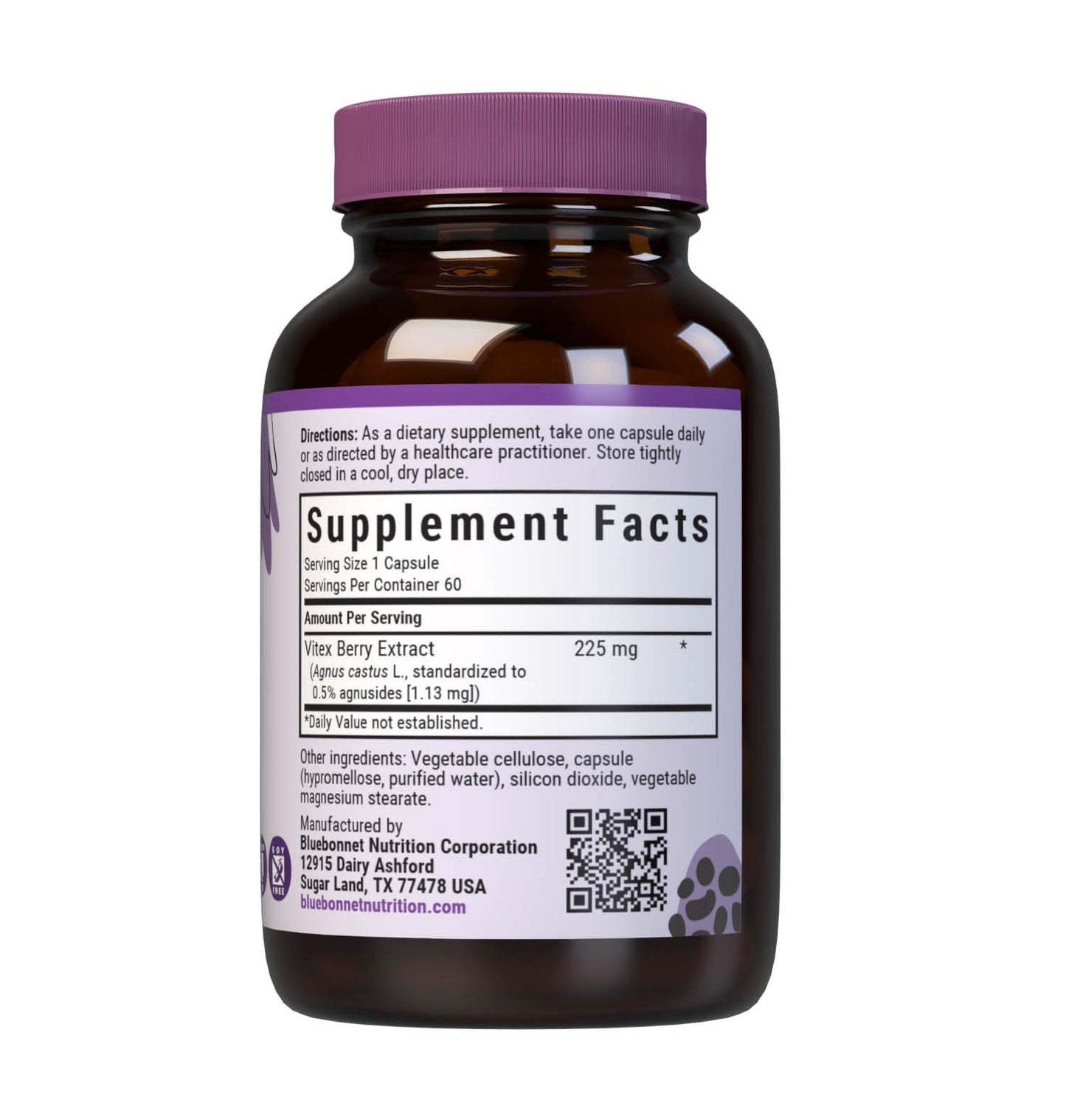 BlueBonnet Vitex Berry Extract Capsules, 60 Count