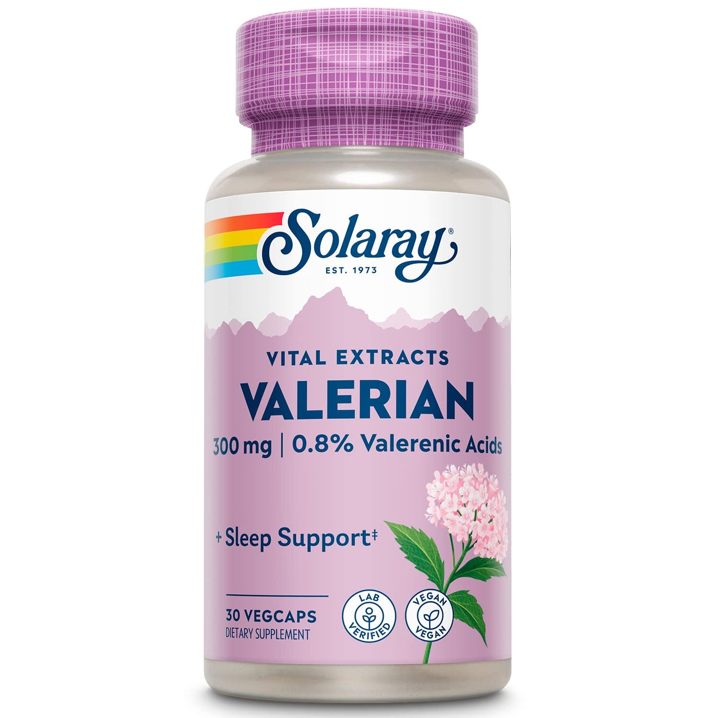 SOLARAY Valerian Root Extract One Daily Capsule, 30 Count