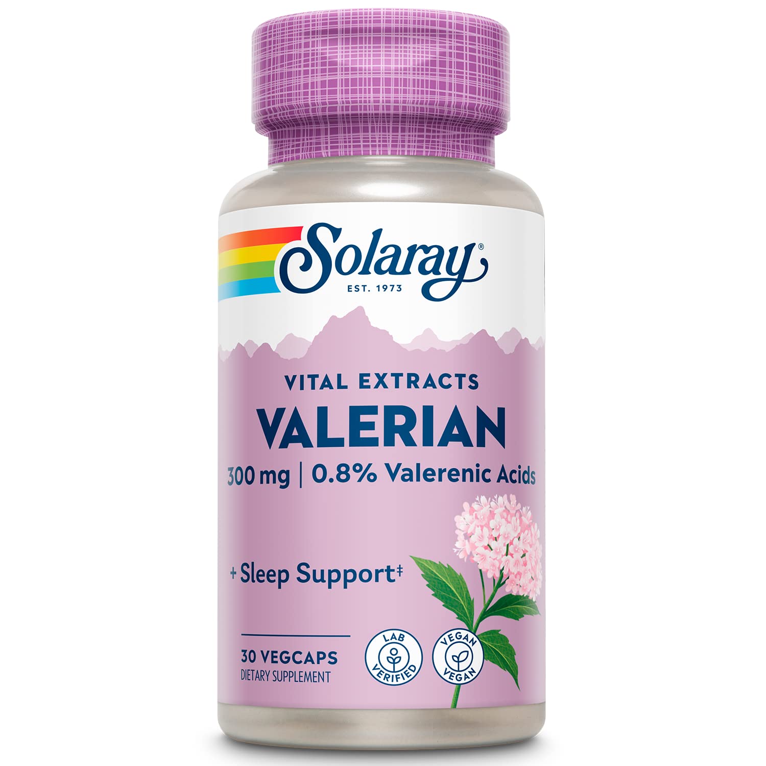 SOLARAY Valerian Root Extract One Daily Capsule, 30 Count