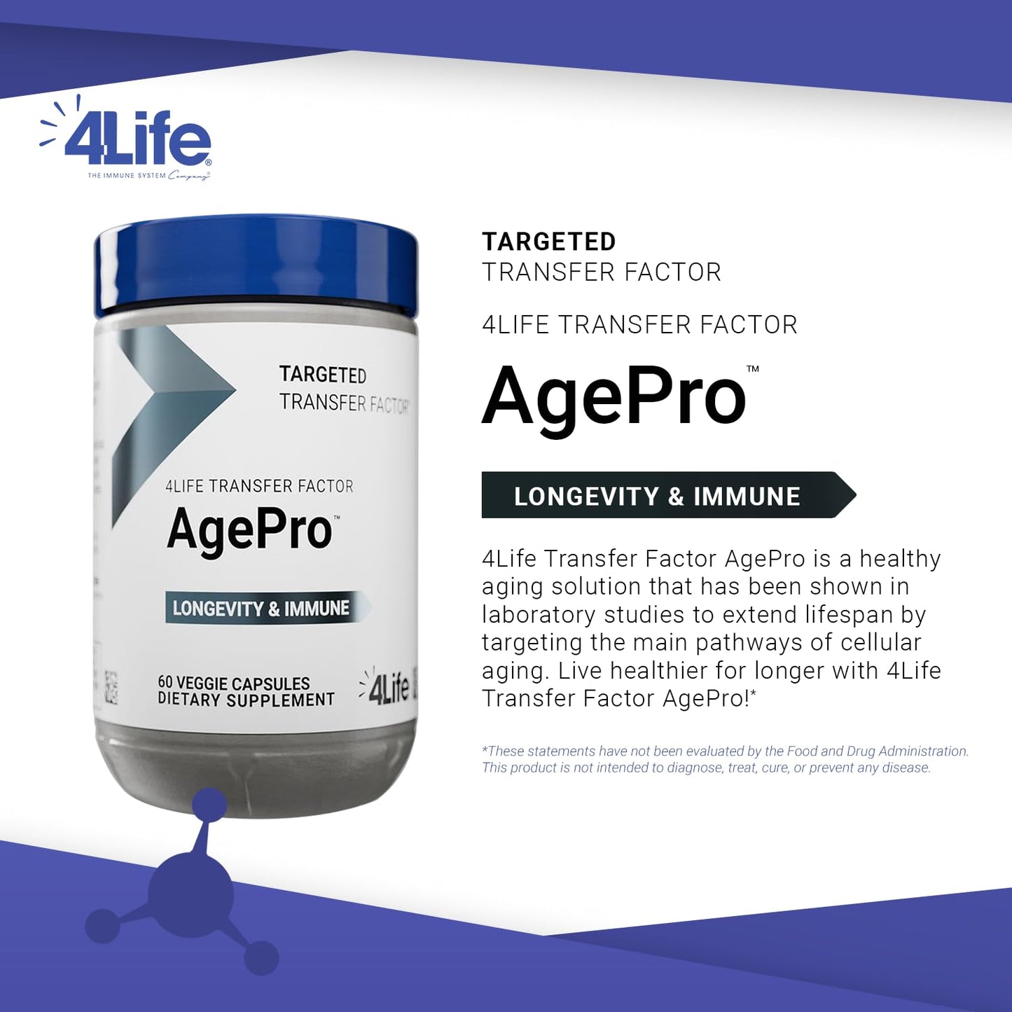 4Life Transfer Factor AgePro Veggie Capsules, 60