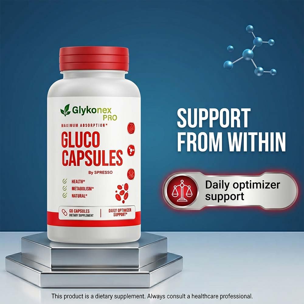 SPRESSO Glykonex Pro, Official Glykonex Gluco for Wellness, 60 Capsules