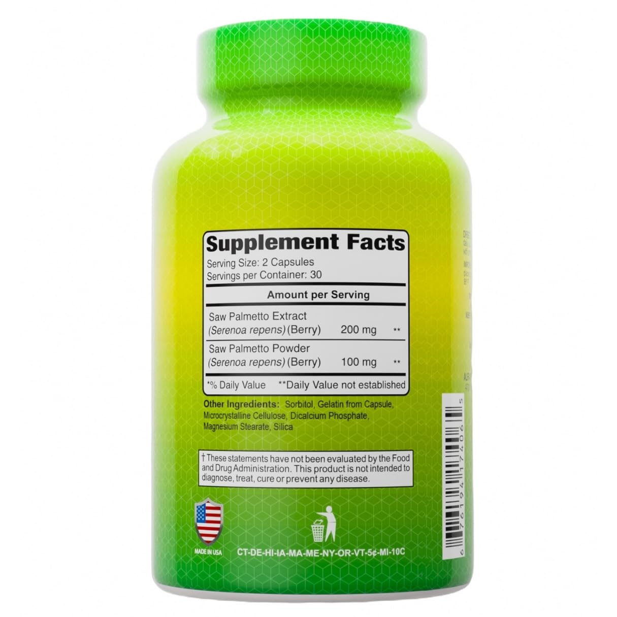 ALFA VITAMINS Saw Palmetto Capsule, 60 Capsules