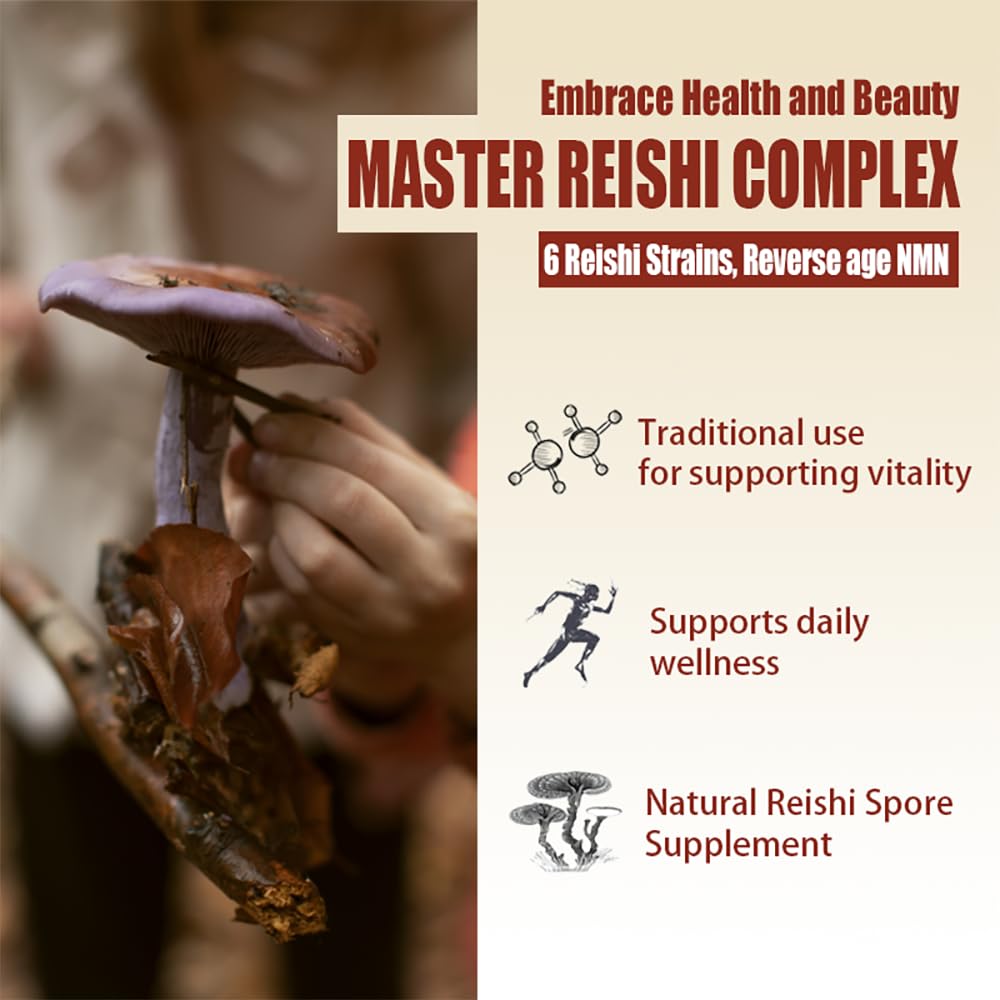NOTO Master Reishi Mushroom Lingzhi Supplement Spore Capsule, 1 Capsule