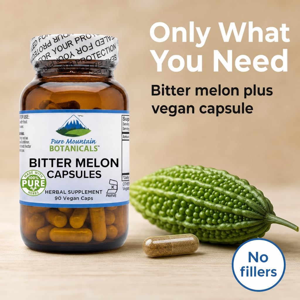 Pure Mountain Botanicals Bitter Melon Capsules 90 Count