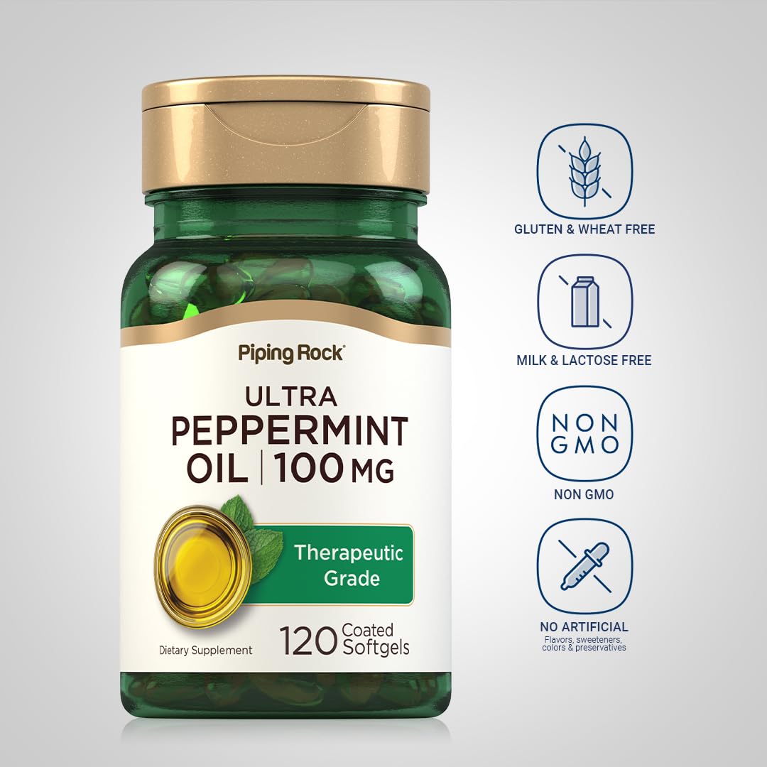 Piping Rock Peppermint Oil Softgel Capsules 120 Count