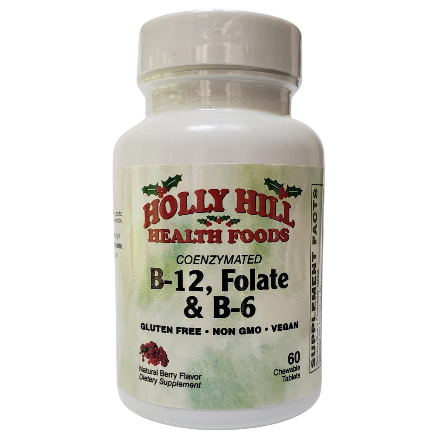 Holly Hill Health Foods Coenzymated B-12, Folate & B-6 Berry Tablet, 60 Tablets