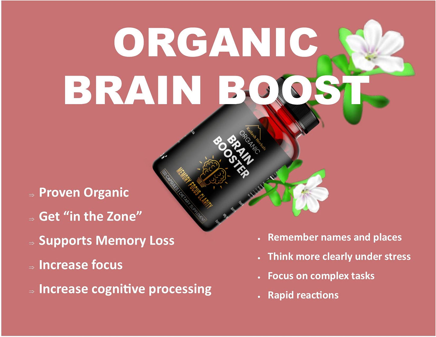 Kailash Herbals Bacopa Monnieri Capsules, 120 Capsules