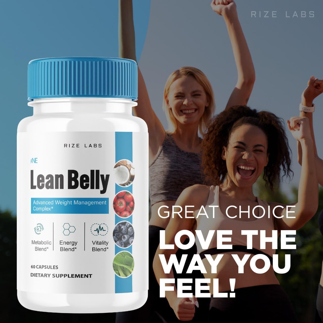 Rize Labs Lean Belly Juice Powder Capsules 120 Capsules