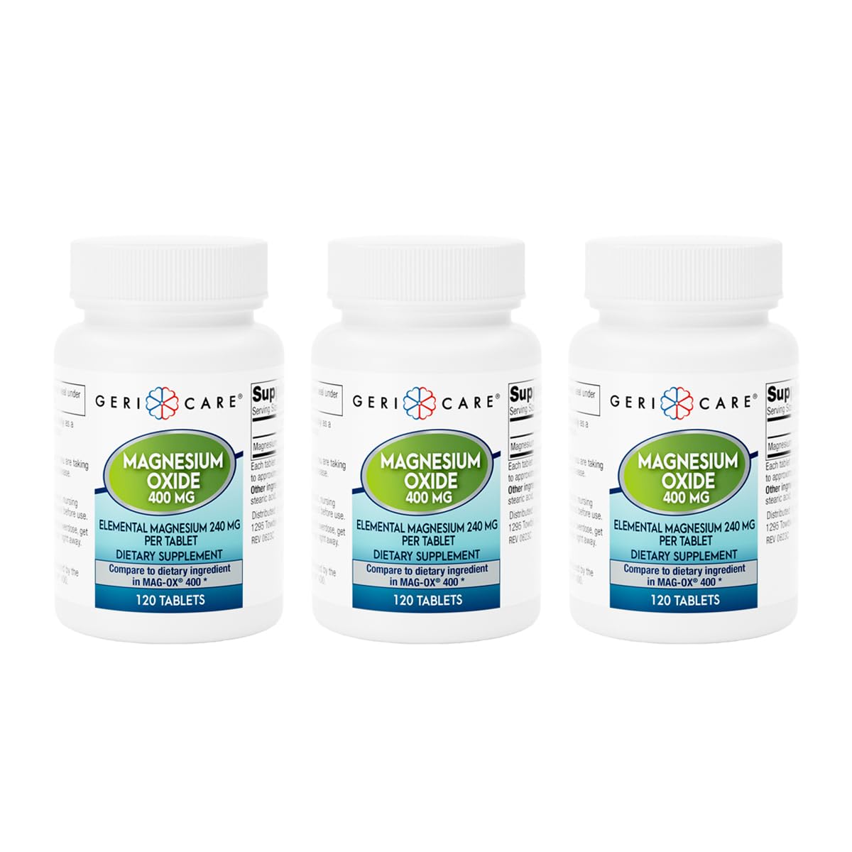 GeriCare Magnesium Oxide Supplement 360 Tablets