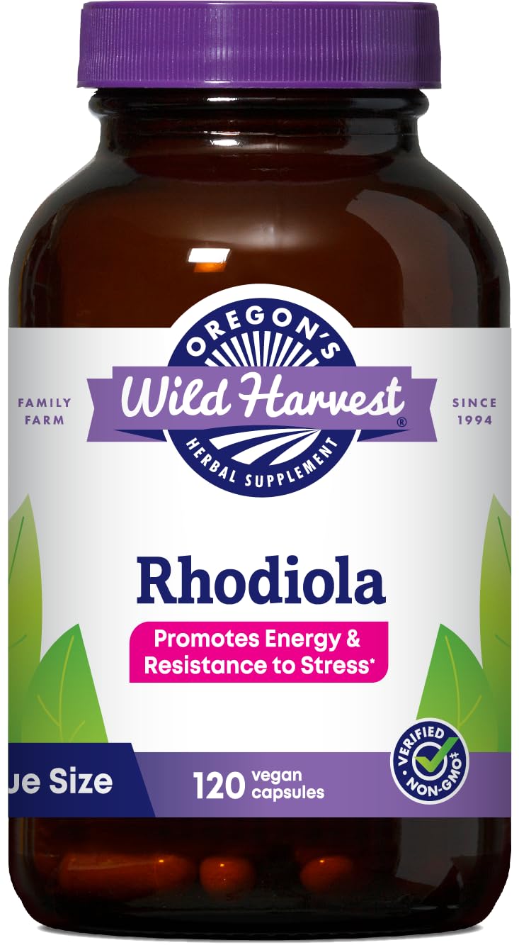 Oregon's Wild Harvest Rhodiola Supplement Capsules 120 Count