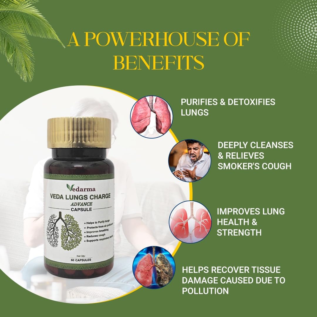 VEDARMA Veda Lungs Charge Advance 60 Capsules