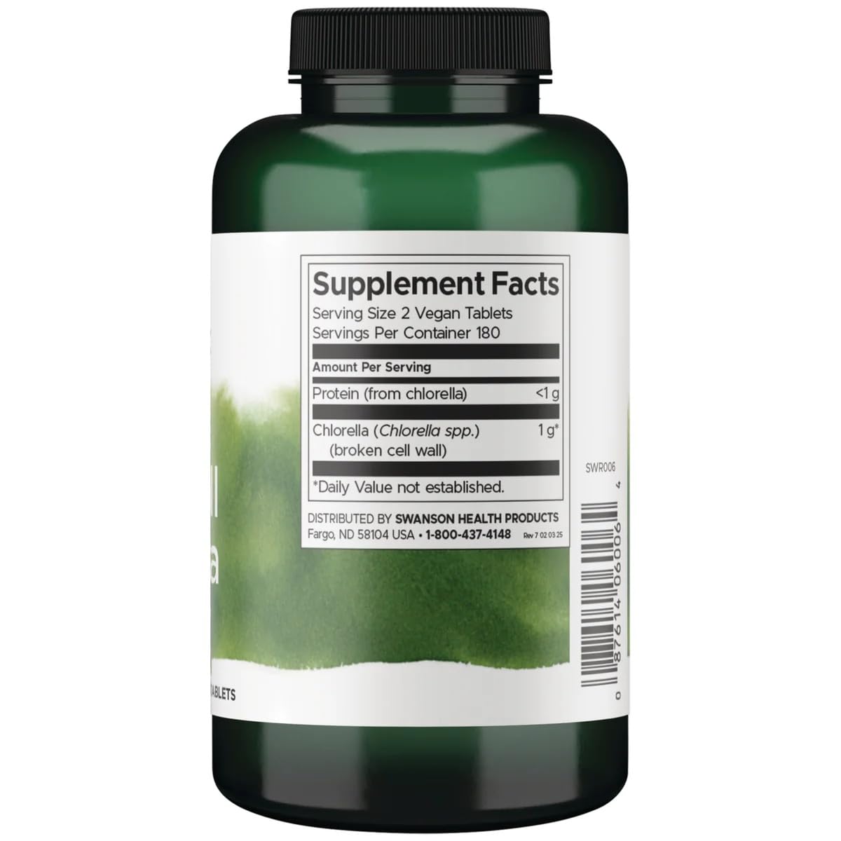 Swanson Broken Cell Wall Chlorella 500 mg Vegan Tablet, 720 Count