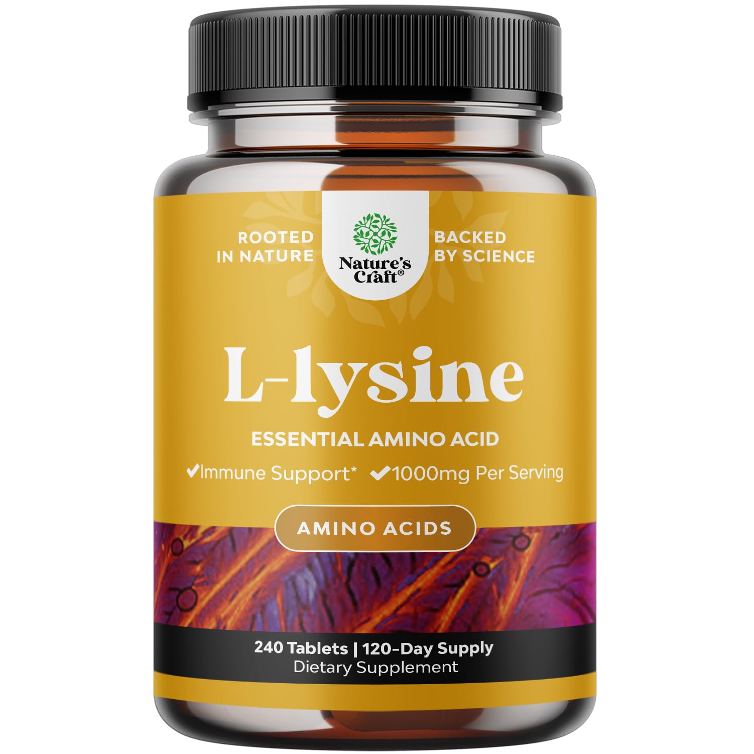 Natures Craft L Lysine 1000mg Tablet, 240 Count