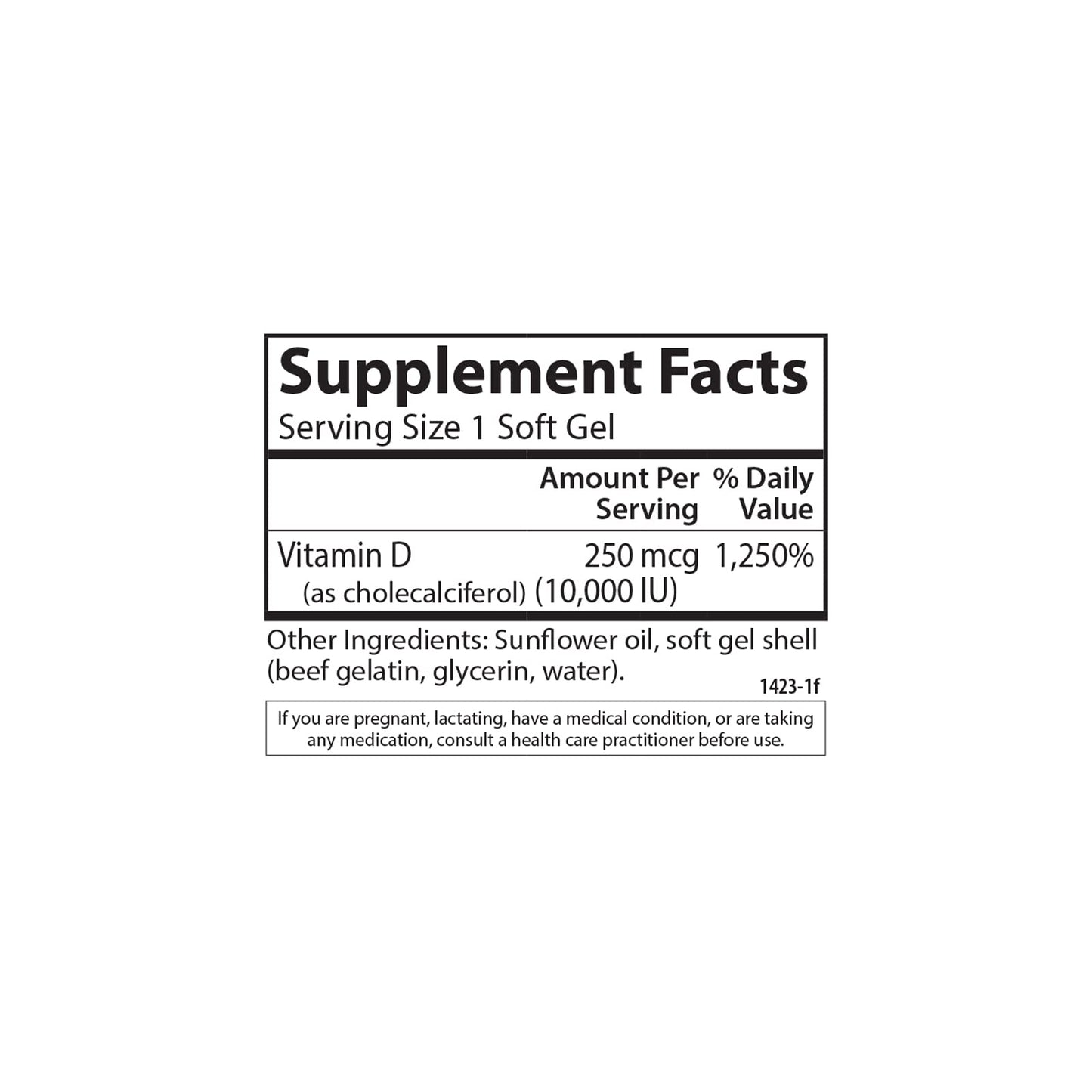 Carlson Vitamin D3 10,000 IU (250 mcg), Cholecalciferol, Bone & Immune Health Soft Gels, 360 Count