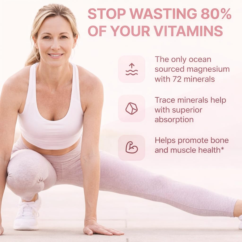 GlowTrue Magnesium Complex for Women – Spectrum 5-Form Magnesium Complex (500 mg), High Absorption Glycinate, Citrate, Oxide & Malate – Vegan, Non-GMO Supports Sleep, Energy, Hormone & Bone – Capsule, 60 Count