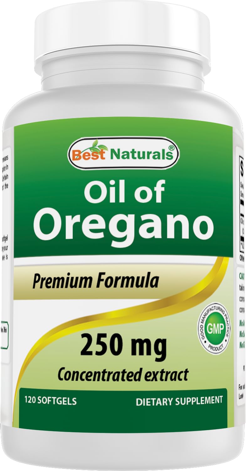 Best Naturals Oregano Oil 250 Mg Softgels 120 Count