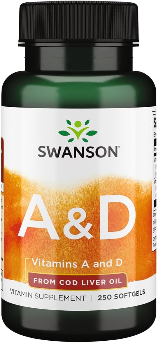 Swanson Vitamin A & D Skin Eye Immune Health Softgels, 250
