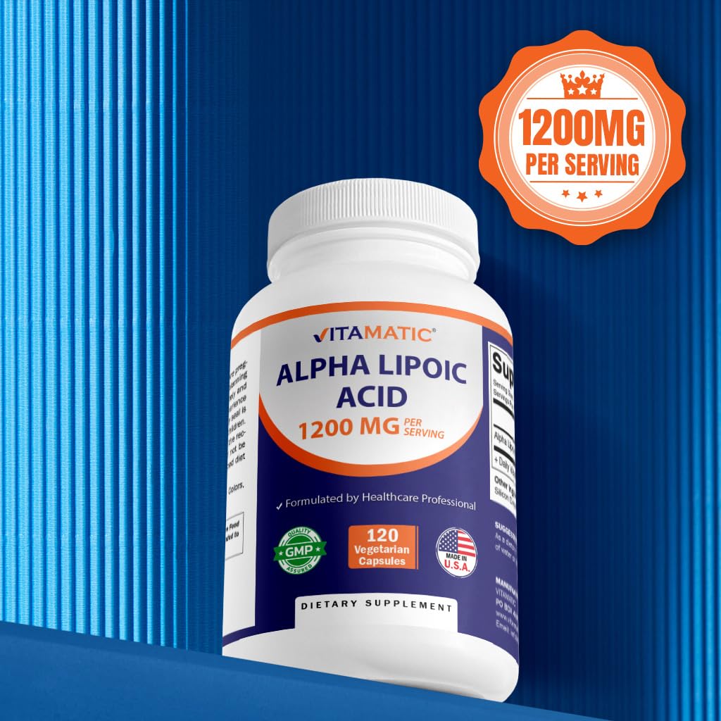 Vitamatic Alpha Lipoic Acid 1200mg, Capsules, 120 Count