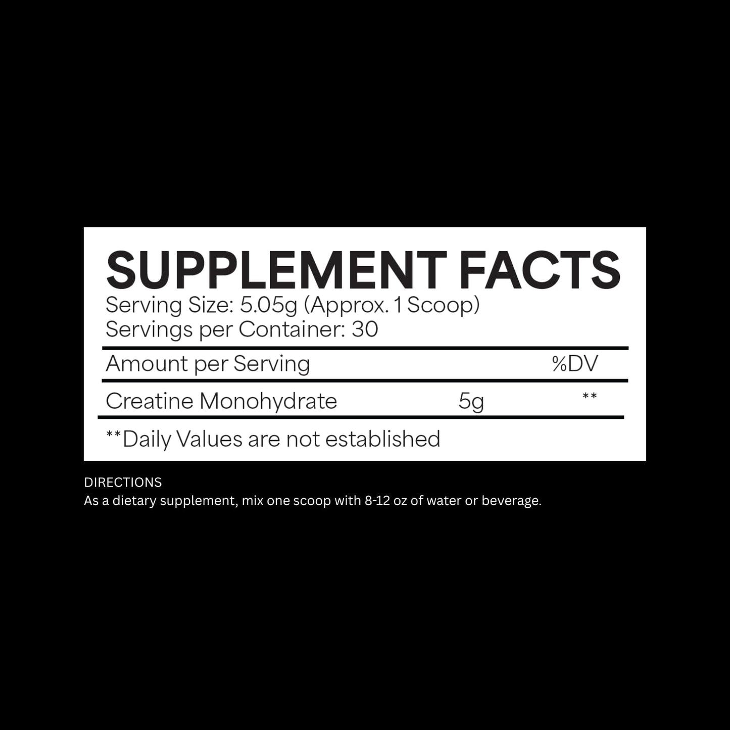 Whippy Brands Creatine Powder 5.3 oz, 30 Servings