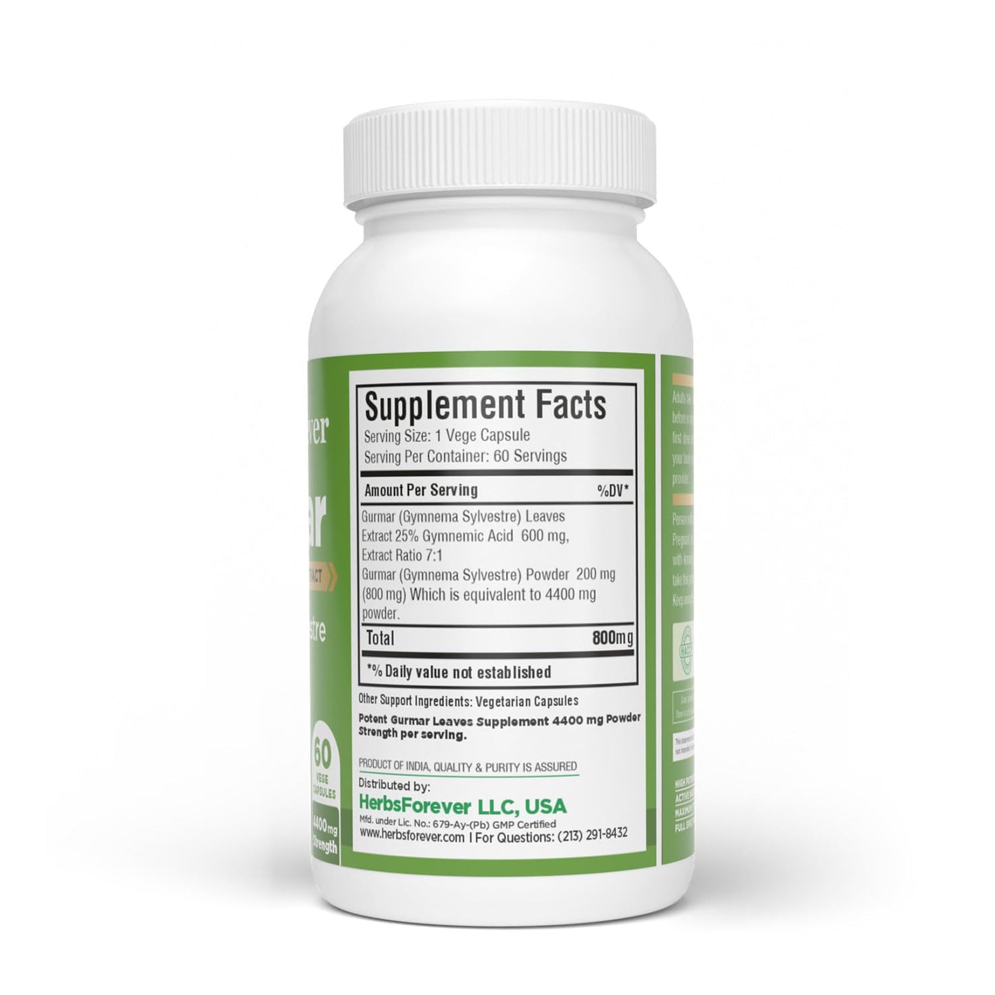Herbsforever Gurmar Capsules 60 Count